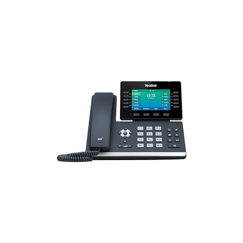 Yealink T54W IP Phone, 16 VoIP Accounts. 4.3-Inch Color Display - Black