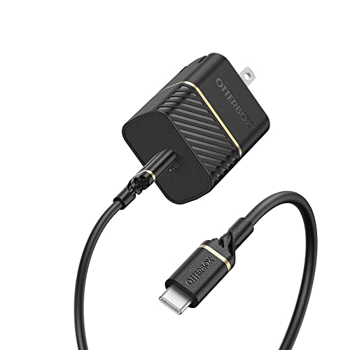 OtterBox Wall Charger USB-C, 20W + OtterBox USB C-C 1M Cable - Black Shimmer (New)