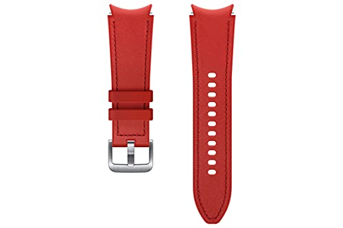 Samsung Hybrid Leather Watch Band Strap Small/Medium for Galaxy Watch 4 - Red (New)