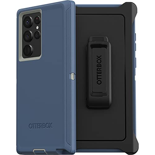 OtterBox DEFENDER SERIES Case & Holster for Galaxy S22 Ultra - Fort Blue (New)