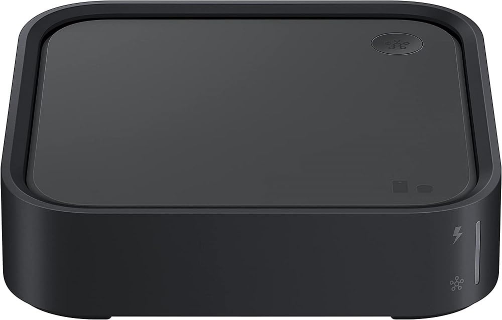 SmartThings Station with Power Adapter 15W Super Fast Wireless Charger - Black (Renewed)