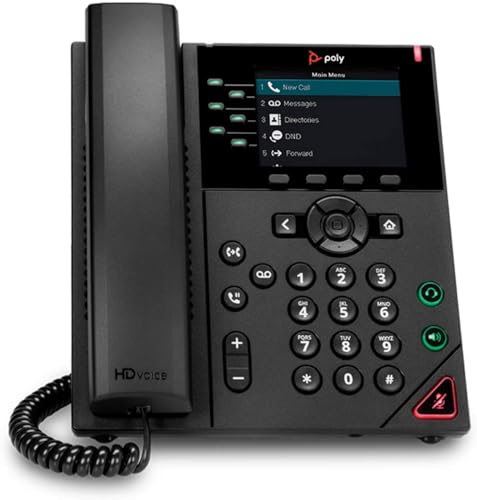 Polycom VVX 350 Business Six-line, Mid-Range IP Desk Phone with Color Display (New)