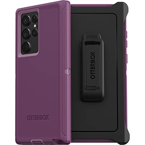 OTTERBOX DEFENDER SERIES SCREENLESS EDITION Case for Galaxy S22 Ultra - HAPPY PURPLE