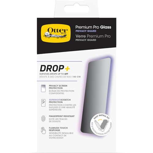 OtterBox Premium Pro Glass Privacy Guard Screen Protector iPhone 15 Pro - Clear (New)