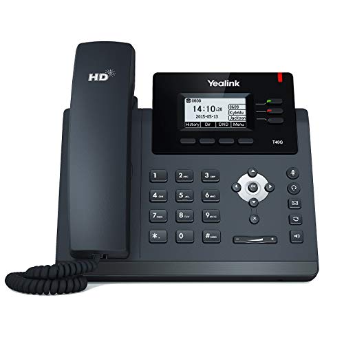 Yealink T40GB IP Phone, 3 Lines. 2.3-Inch Graphical LCD, Verizon Edition - Black (Refurbished)