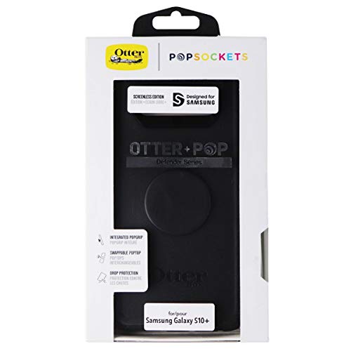 OtterBox Otter+Pop DEFENDER SERIES Case for Samsung Galaxy S10+ - Black (Certified Refurbished)