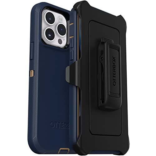 OtterBox DEFENDER SERIES Case & Holster for iPhone 14 Pro Max - Blue Suede Shoes (Certified Refurbished)