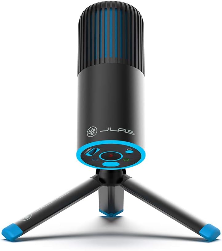 JLab TALK GO Plug & Play USB Microphone - Black/Blue (Certified Refurbished)