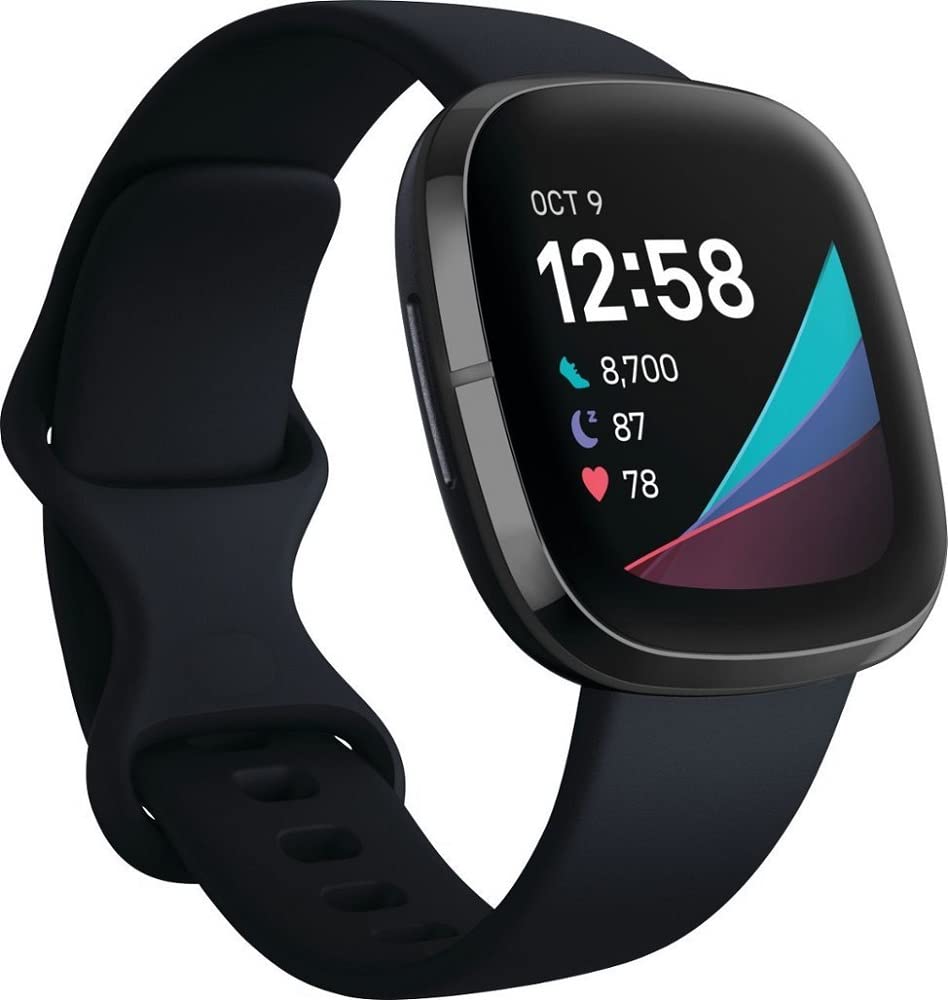 Fitbit Sense Health & Fitness Smartwatch with GPS & Bluetooth - Carbon/Graphite (New)
