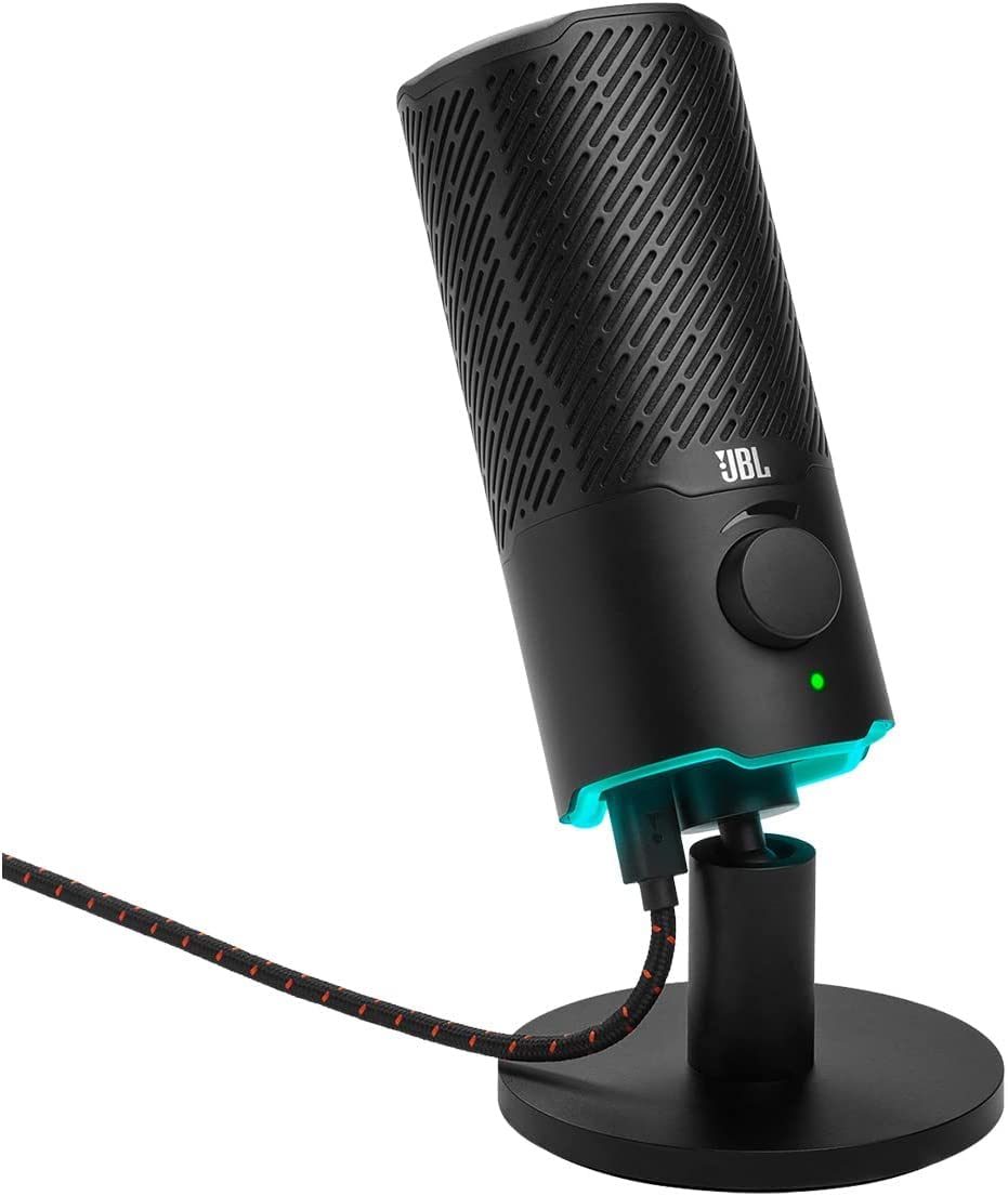 JBL Quantum Stream Dual-Pattern USB Microphone for Streaming, Recording - Black