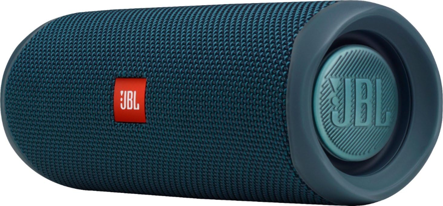 JBL Flip 5 Waterproof Wireless Portable Bluetooth Speaker - GG - Blue (Pre-Owned)