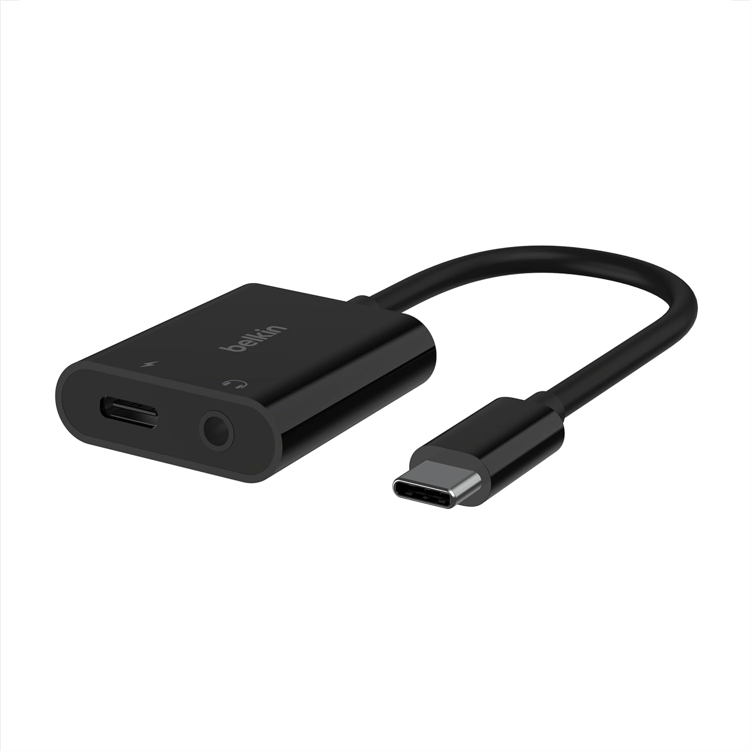 Belkin 60W Rockstar 3.5mm Audio & USB-C Charge Adapter - Black