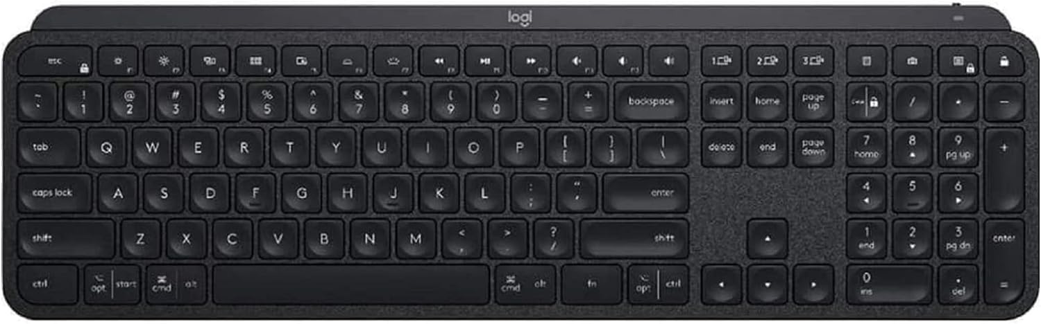 Logitech MX Keys Advanced Full-size Wireless Scissor Keyboard - Black (New)