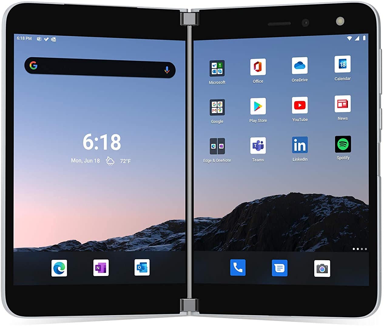 Microsoft Surface Duo, 8.1'', 256GB, Unlocked All Carriers - Glacier (Refurbished)