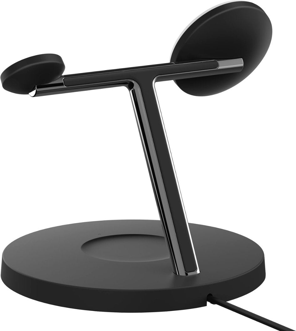 Belkin BOOSTCHARGE PRO 3-in-1 Wireless Charging Stand with MagSafe - Black (Certified Refurbished)
