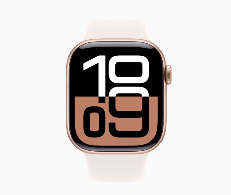 Apple Watch Series 10 (GPS+LTE) 42MM Rose Gold Aluminum Case Light Blush Sport Band (Refurbished)