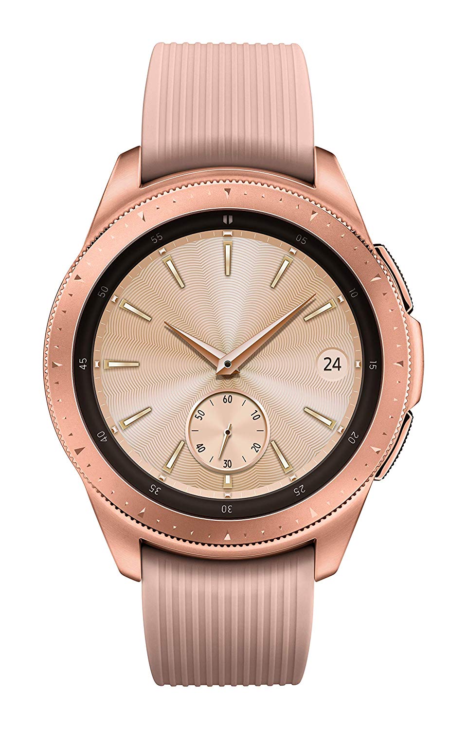 Samsung Galaxy Watch GPS+Cellular w/42mm Rose Gold Case & Pink Sand Rubber Band (Refurbished)