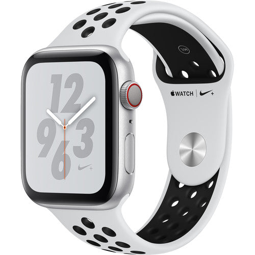 Apple Watch Series 4 Nike+ GPS+LTE w/ 44MM Silver Case & Pure Platinum/Black Nike Band (Certified Refurbished)
