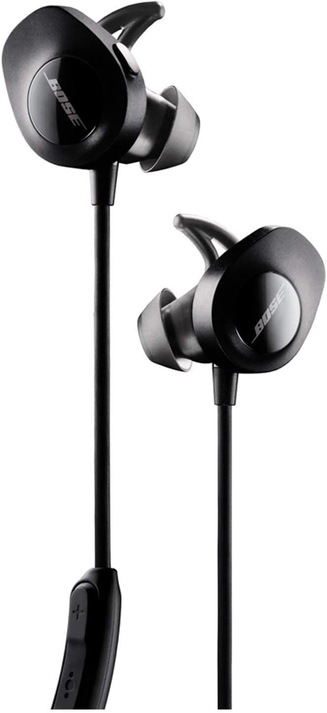 Bose SoundSport Wireless Sweatproof Bluetooth Headphones for Sports - Black (Certified Refurbished)