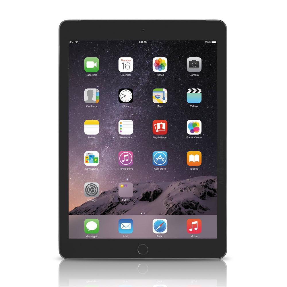 Apple iPad Air 2nd Gen (2014) 9.7in 64GB Wifi + Cellular (Unlocked) - Space Gray (Renewed)