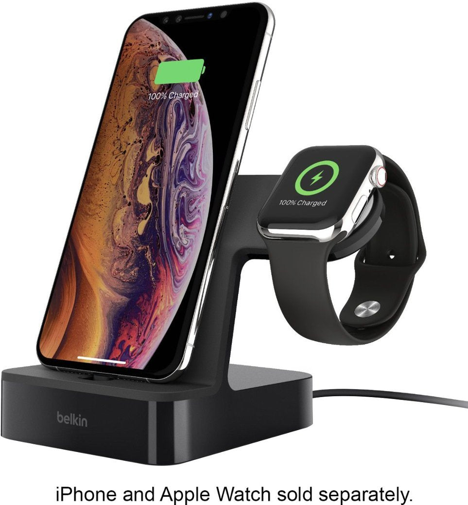 Belkin PowerHouse Charge Dock for Apple Watch- Black (Renewed)