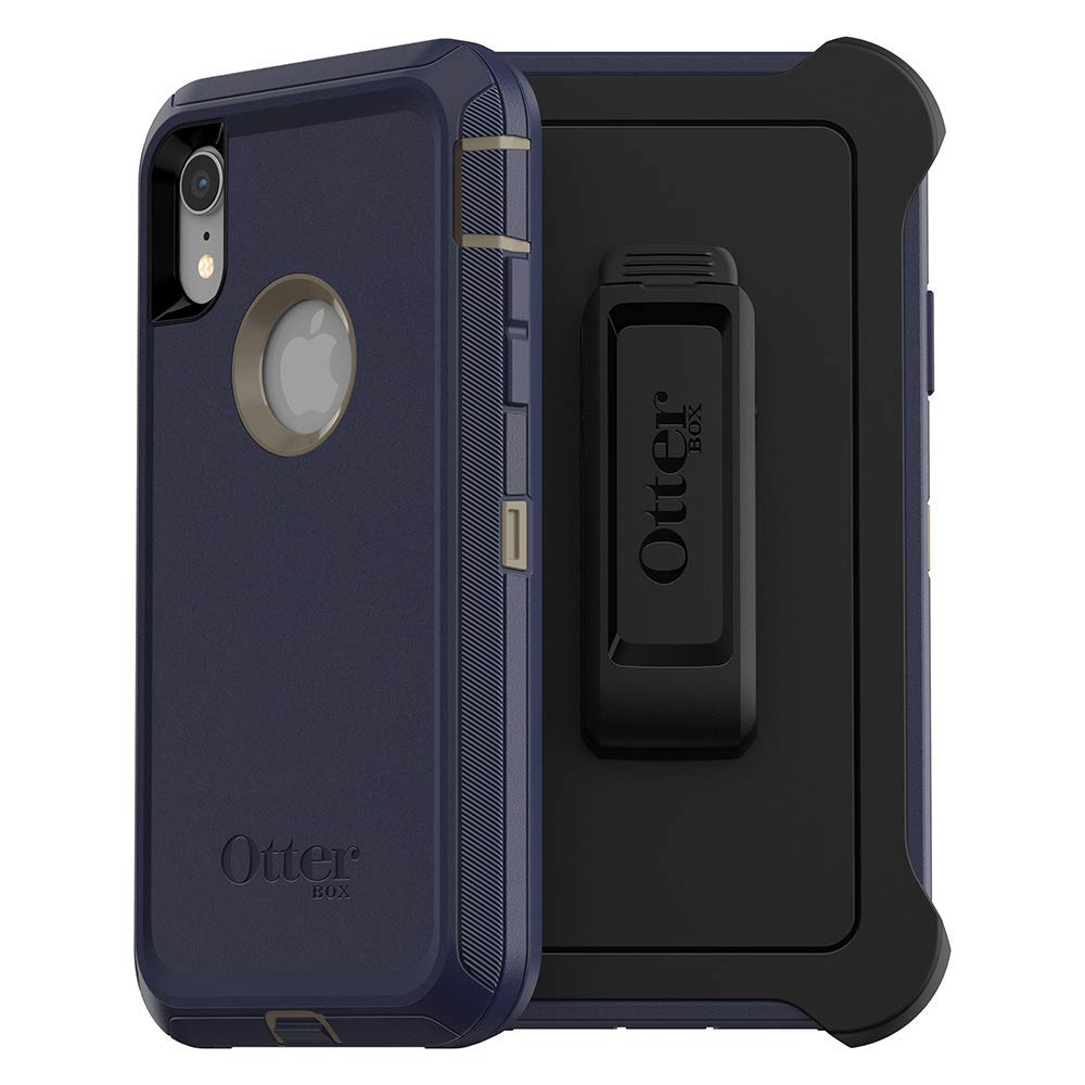OtterBox DEFENDER SERIES Case & Holster for Apple iPhone XR - Dark Lake (Certified Refurbished)