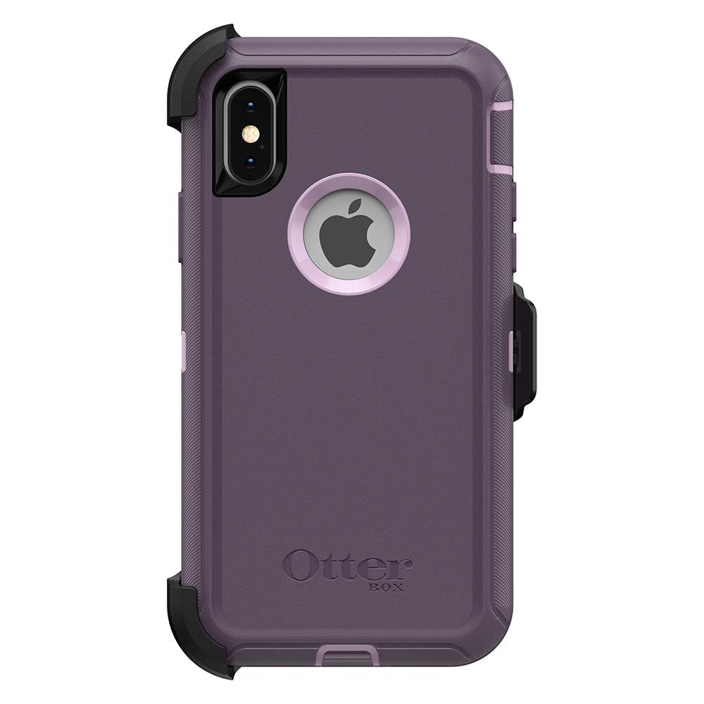 OtterBox DEFENDER SERIES Case & Holster for iPhone X / XS (ONLY) - Purple Nebula (Certified Refurbished)