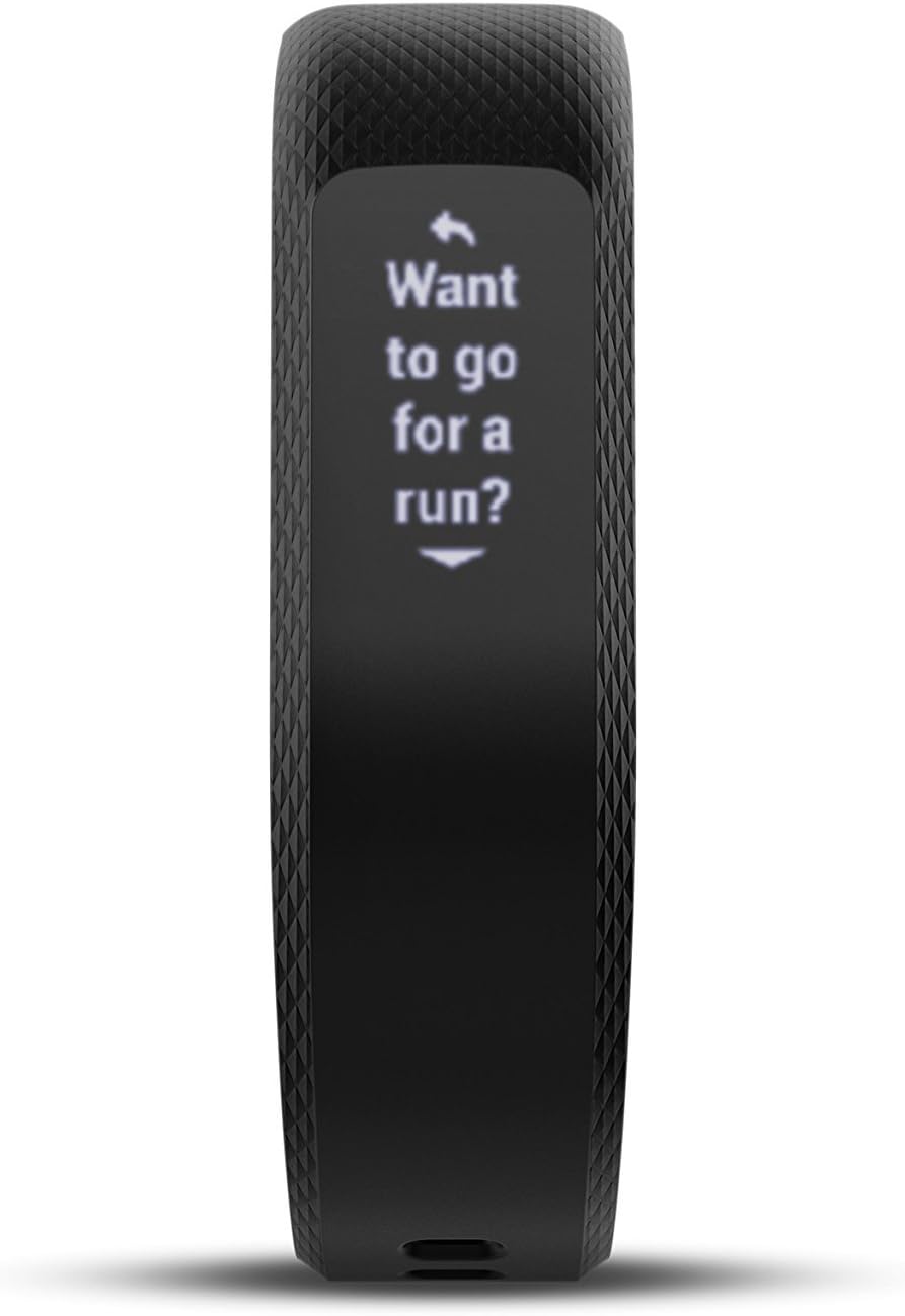 Garmin Vivosmart 3 Fitness Tracker and Heart Rate Monitoring - S/M - Black (Certified Refurbished)