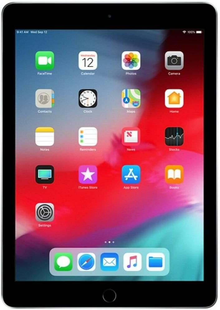 Apple iPad 6th Gen - 128GB (Wifi Only) - Space Gray (Renewed)