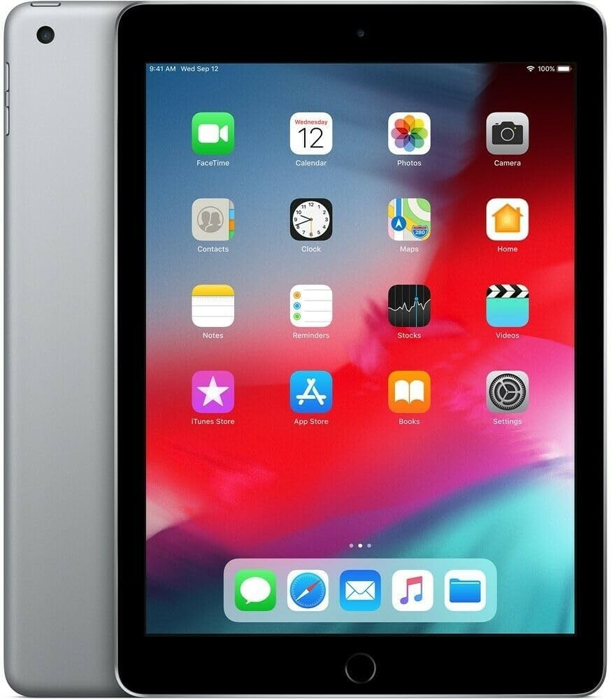 Apple iPad 6th Gen - 128GB (Wifi Only) - Space Gray (Renewed)