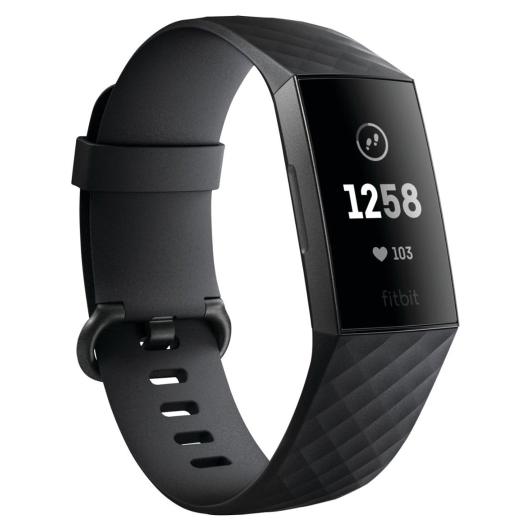 Fitbit Charge 3 Activity Tracker + Heart Rate - Black (Refurbished)