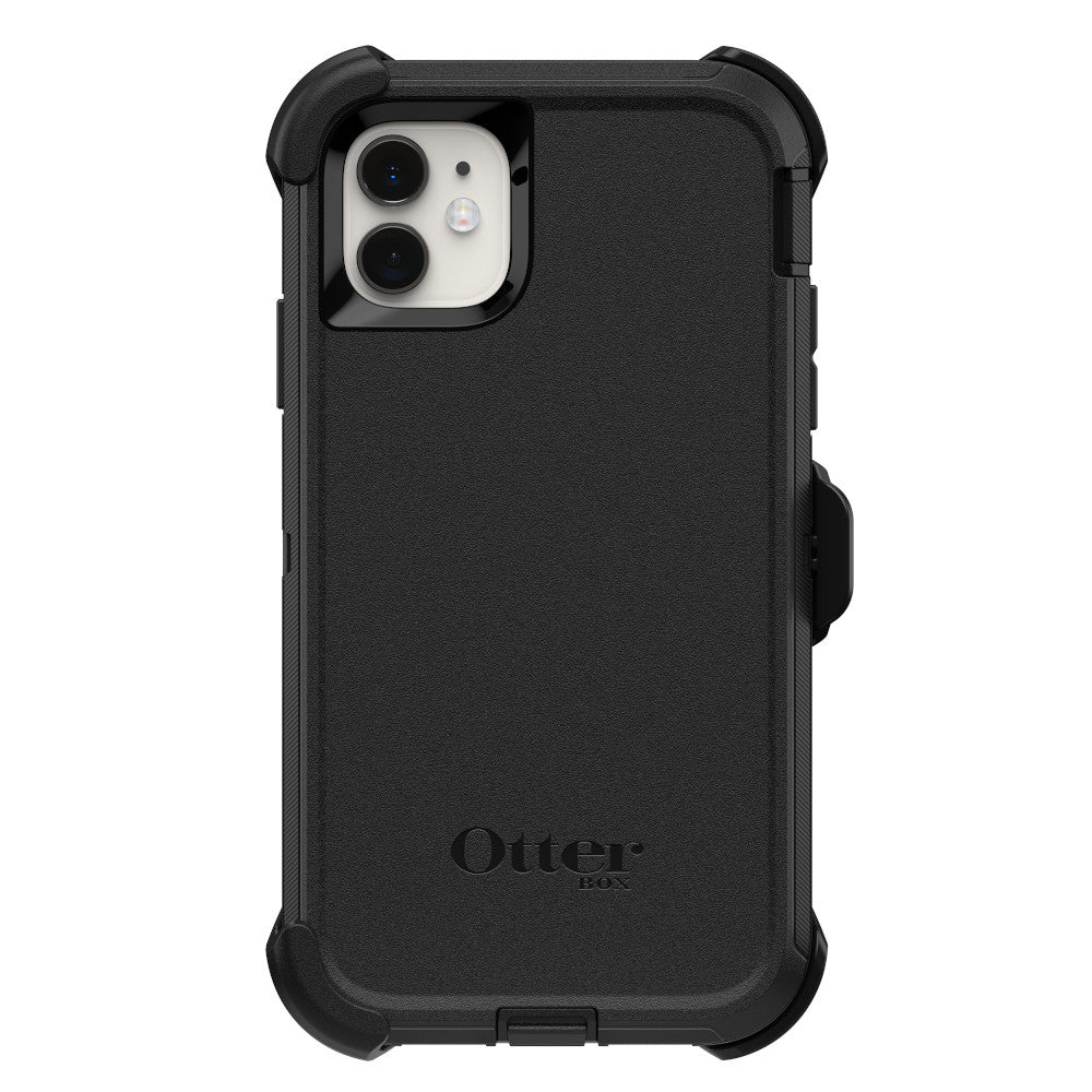 OtterBox DEFENDER SERIES Case & Holster for Apple iPhone 11 - Black (Certified Refurbished)