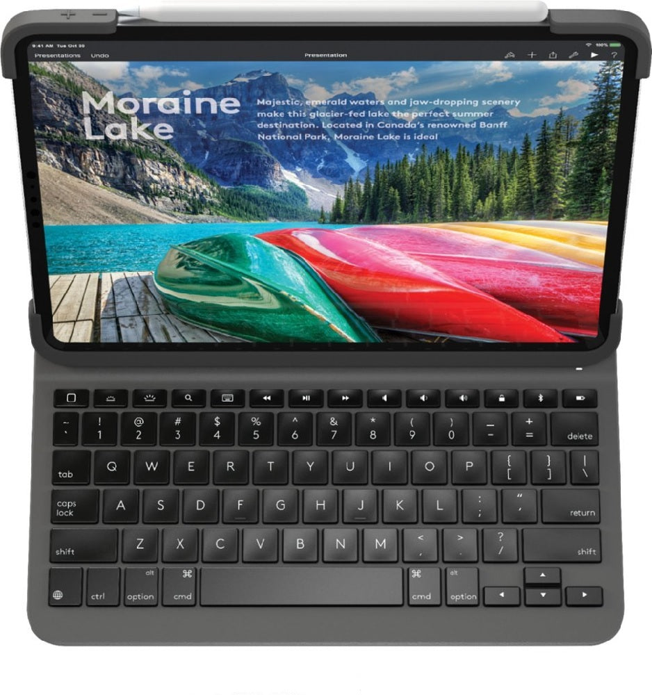 Logitech Slim Folio PRO Keyboard Case For iPad Pro 11-inch - Black (Renewed)