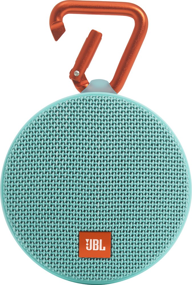 JBL Clip 2 Waterproof Portable Wireless Bluetooth Speaker with Mic - Teal (Certified Refurbished)