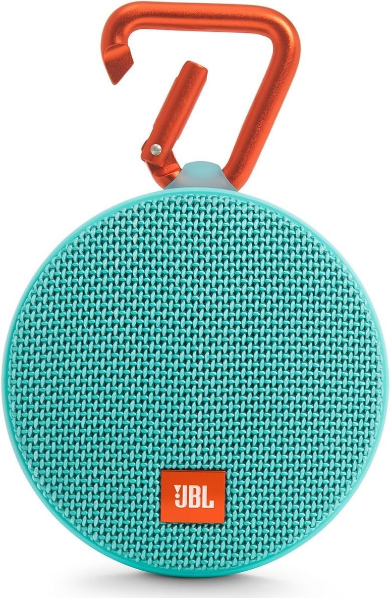 JBL Clip 2 Waterproof Portable Wireless Bluetooth Speaker with Mic - Teal (Certified Refurbished)