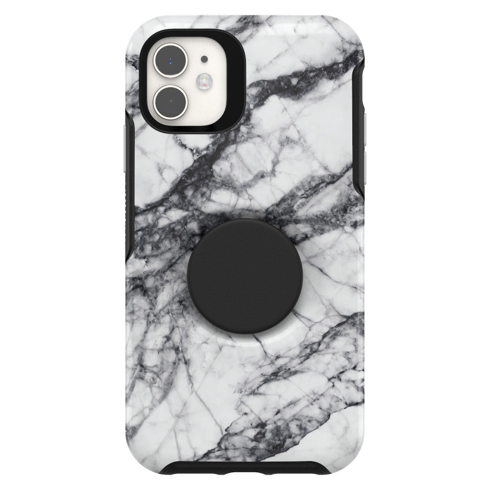 OtterBox + Pop SYMMETRY SERIES Case for Apple iPhone 11 - White Marble (Certified Refurbished)