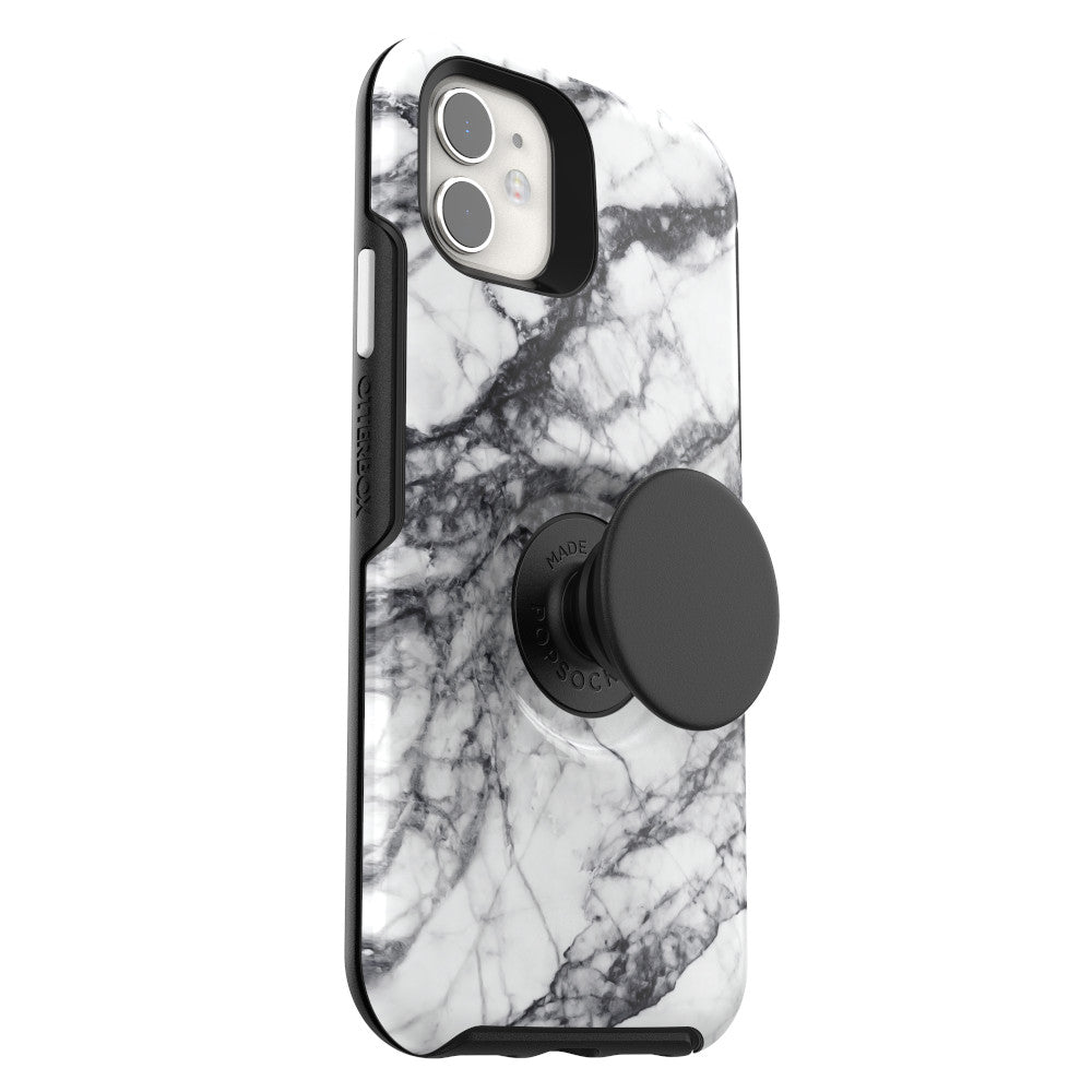 OtterBox + Pop SYMMETRY SERIES Case for Apple iPhone 11 - White Marble (Certified Refurbished)
