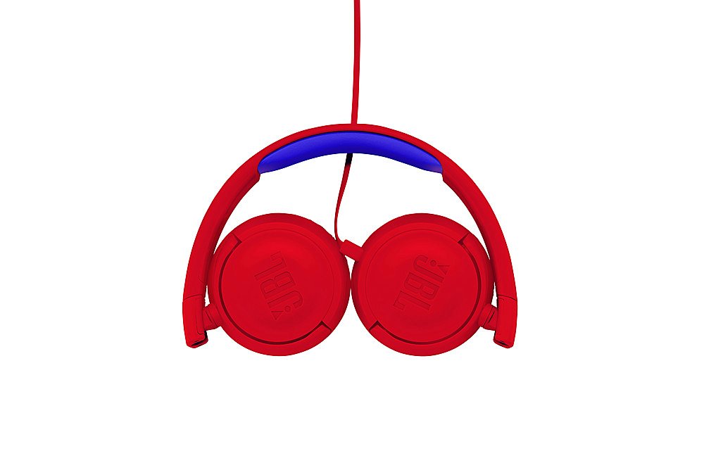 JBL JR300 Kids Folding Wired On-Ear Headphones - Red (Certified Refurbished)