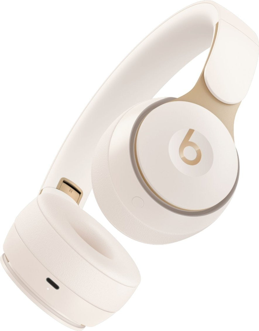 Beats Solo Pro Wireless Noise Cancelling On-Ear Headphones - Ivory (Certified Refurbished)