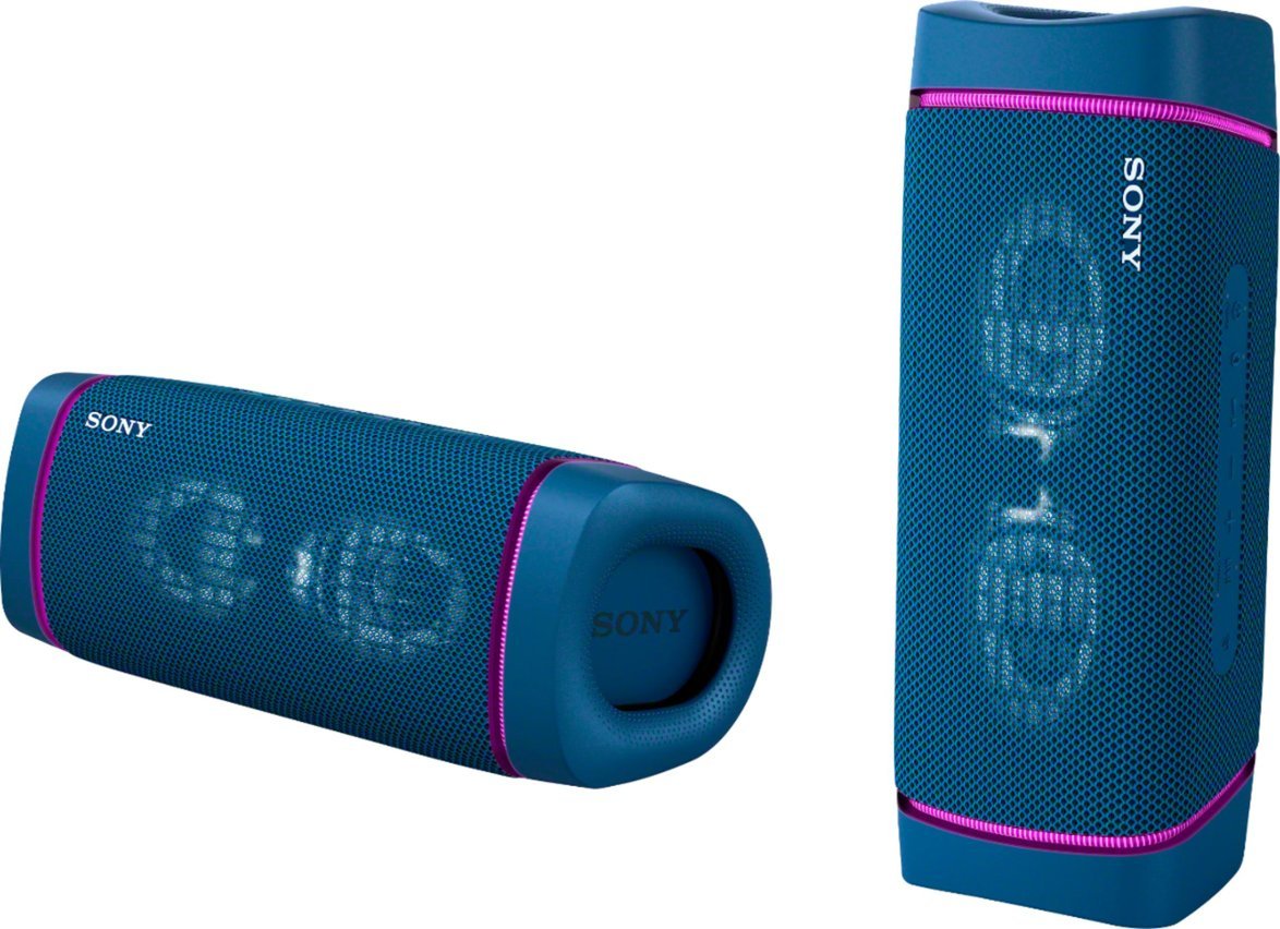 Sony SRS-XB33 Extra Bass Waterproof Wireless Portable Bluetooth Speaker - Blue (Certified Refurbished)