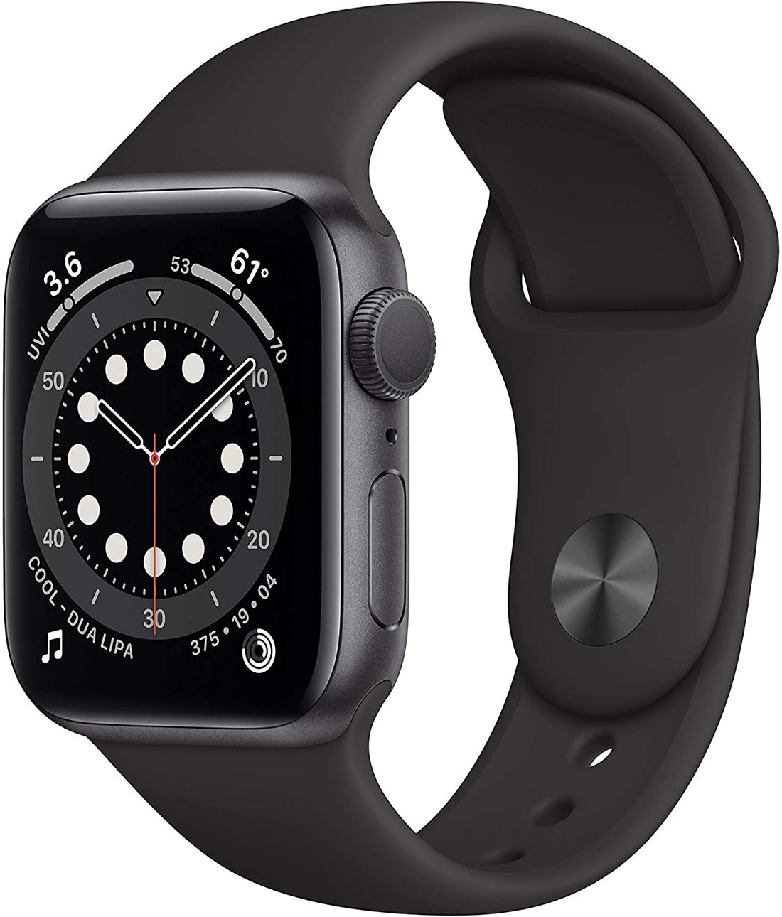 Apple Watch Series 6 GPS w/ 40MM Space Gray Aluminum Case &amp; Black Sport Band (Certified Refurbished)