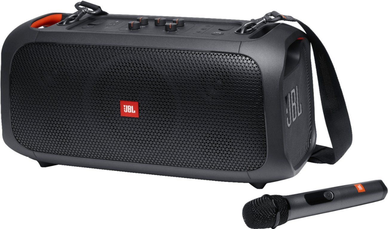 JBL PartyBox On-The-Go Essential Wireless Speaker with Wireless Microphone - Black (Pre-Owned)