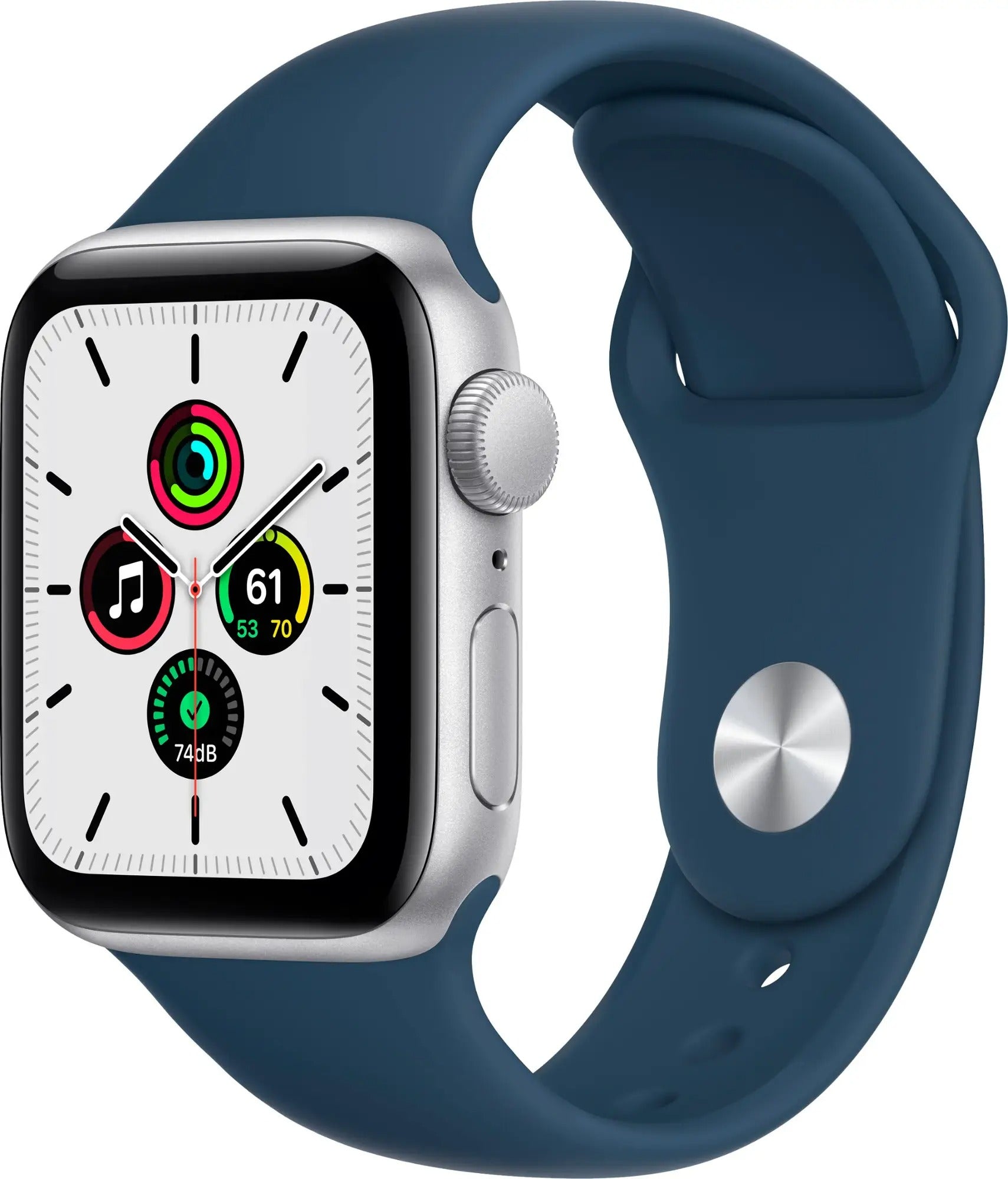 Apple Watch SE 1st Gen (GPS+LTE) 40MM Silver Aluminum Case Abyss Blue Sport Band (Refurbished)