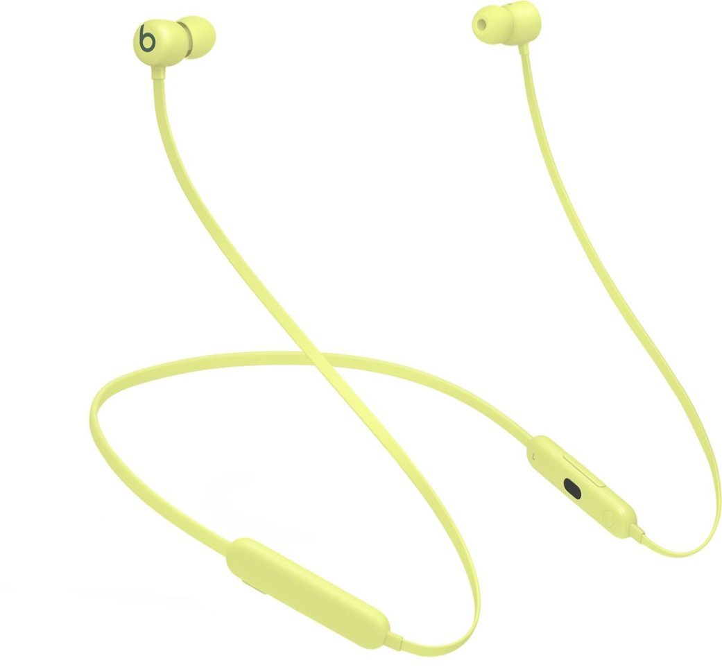 Beats Flex Wireless Portable Bluetooth Earbuds Built-in Microphone - Yuzu Yellow (Renewed)