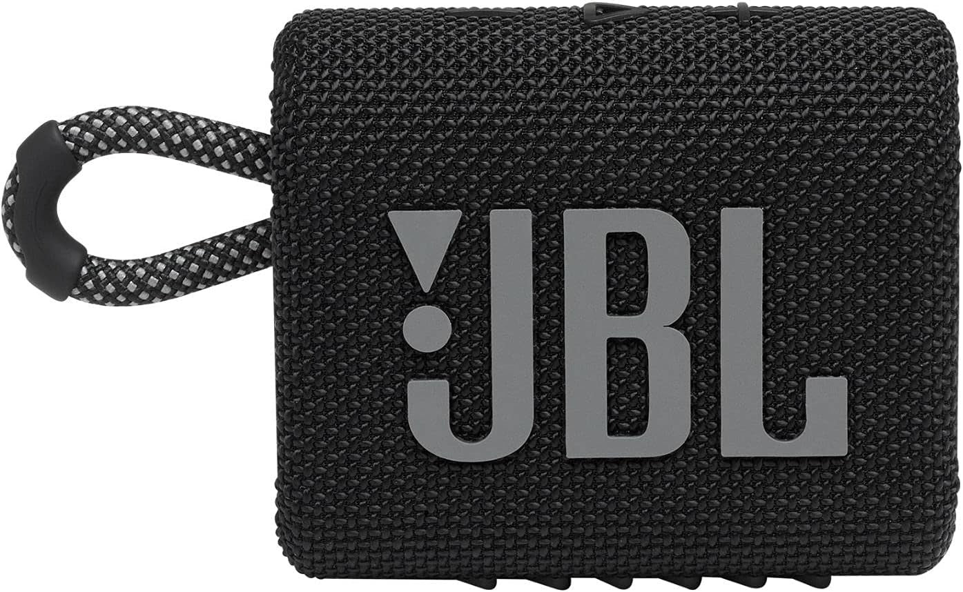 JBL GO3 Portable Waterproof Wireless Speaker - Black (Renewed)