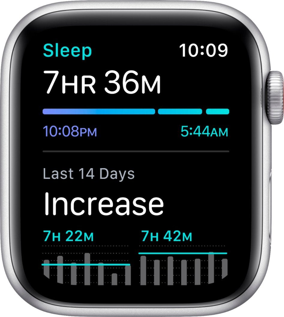 Apple Watch SE 1st Gen (GPS + LTE) 44mm Silver Aluminum Case & White Sport Band (Renewed)