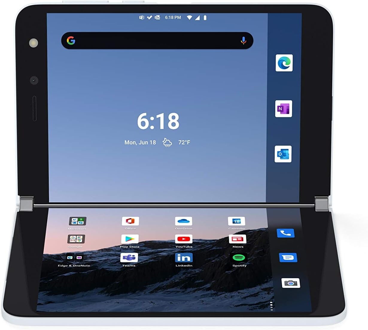 Microsoft Surface Duo, 8.1'', 256GB, Unlocked All Carriers - Glacier (Renewed)