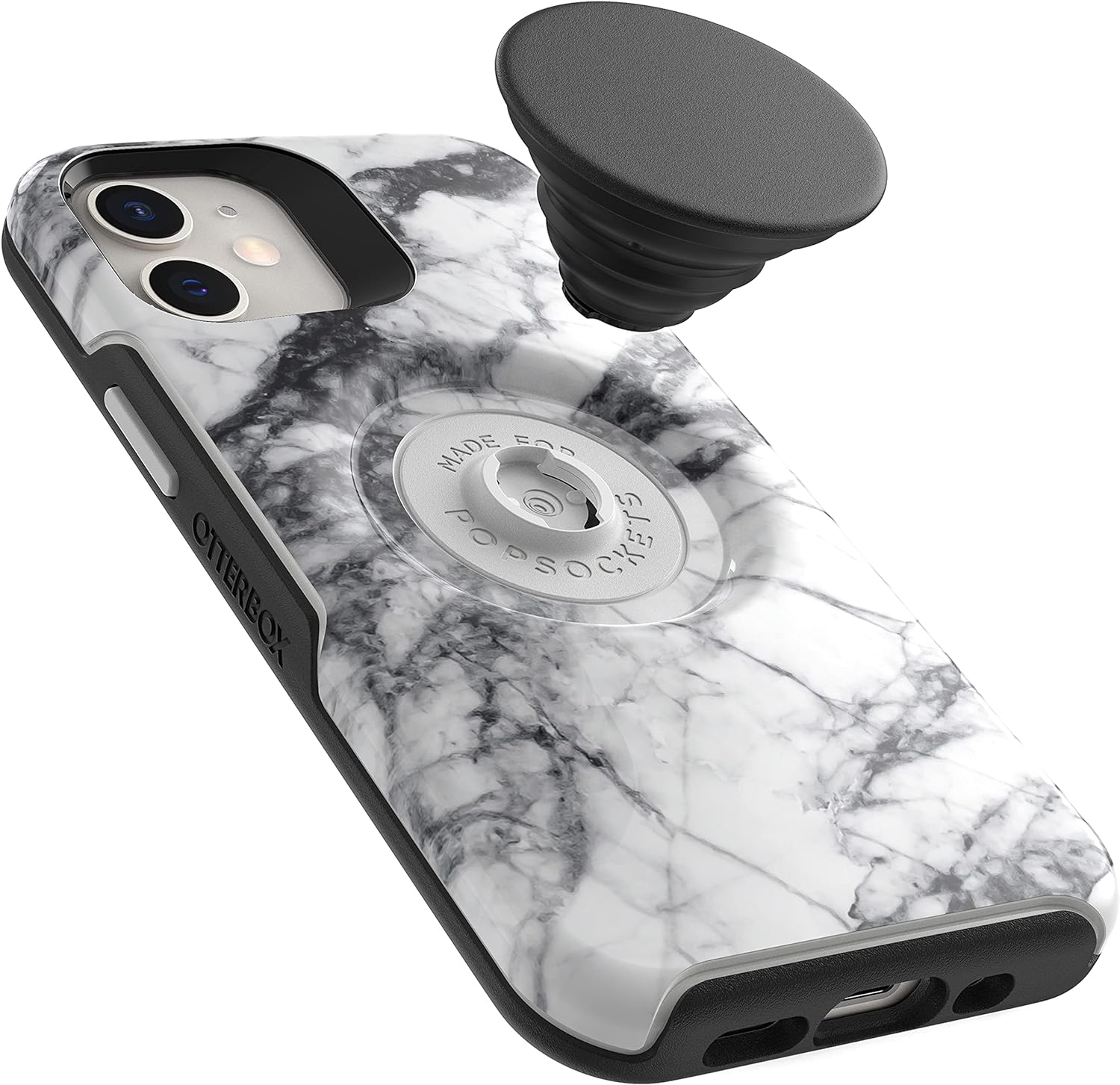 OtterBox Otter+Pop SYMMETRY SERIES Case for Apple iPhone 12 Mini - White Marble (Certified Refurbished)