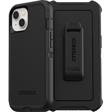 OtterBox DEFENDER SERIES Case & Holster for Apple iPhone 13 - Black (Certified Refurbished)