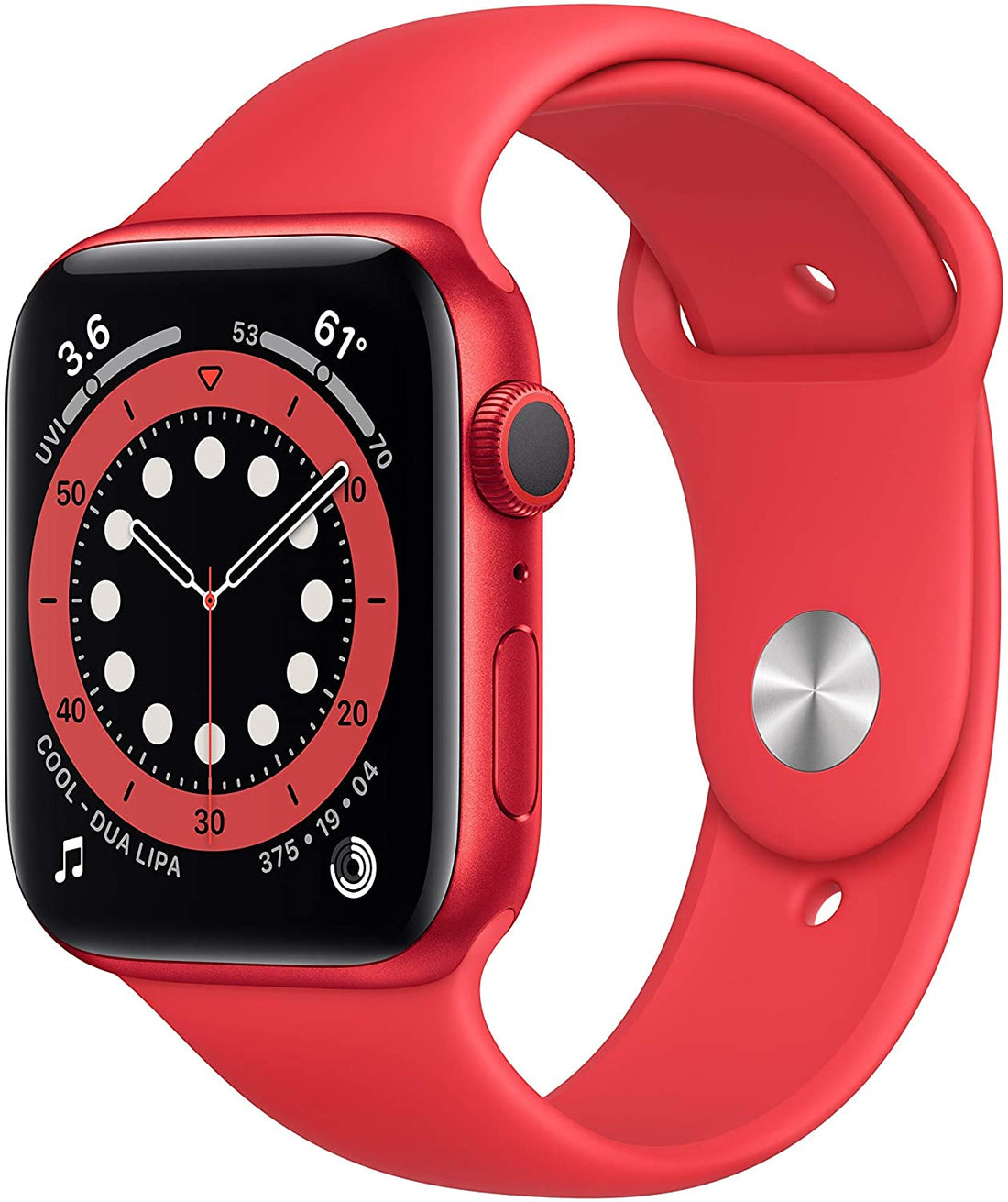 Apple Watch Series 6 GPS w/ 44MM (PRODUCT)RED Aluminum Case &amp; RED Sport Band (Pre-Owned)